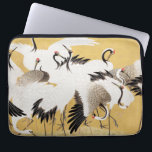 Housse Pour Ordinateur Portable Grues d'horloges japonaises Vintage Bird Rich Clas<br><div class="desc">Cette image est basée sur le troupeau japonais de grues (18ème siècle) peinture vintage par Ishida Yutei. Image du domaine public de l'Institut d'Art de Minneapolis.</div>