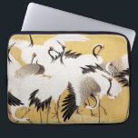Housse Pour Ordinateur Portable Grues d'horloges japonaises Vintage Bird Rich Clas<br><div class="desc">Cette image est basée sur le troupeau japonais de grues (18ème siècle) peinture vintage par Ishida Yutei. Image du domaine public de l'Institut d'Art de Minneapolis.</div>