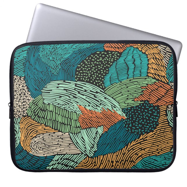 Housse Pour Ordinateur Portable Grunge Abstrait : Conception Motif transparente. (Devant)