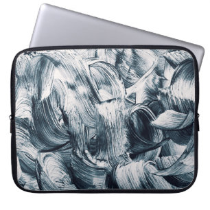 Housse Pour Ordinateur Portable Grunge Brush Strokes, Arrière - plan Abstrait.