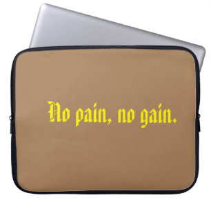 Housse Pour Ordinateur Portable Guillemets Motivation GYM Et Brown léger