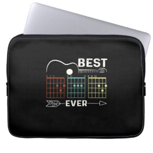 Housse Pour Ordinateur Portable Guitariste Meilleur papa Jour d'anniversaire