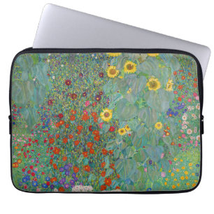 Housse Pour Ordinateur Portable Gustav Klimt - Jardin de campagne avec tournesols
