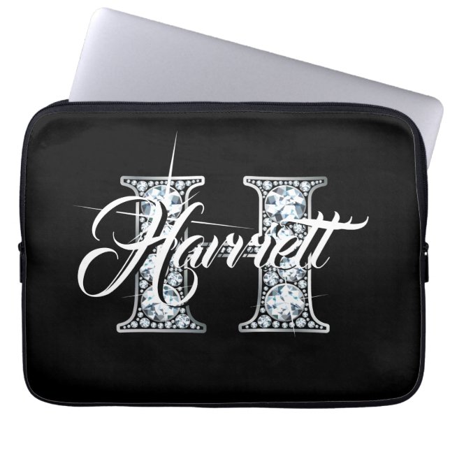 Housse Pour Ordinateur Portable H Faux Diamond Monogramme (Devant)