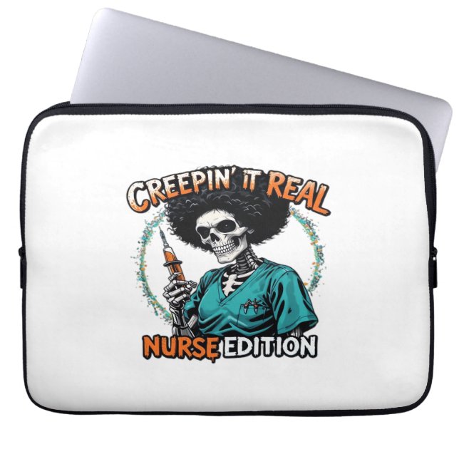 Housse Pour Ordinateur Portable Halloween Creepin It Real! Édition infirmière clas (Devant)