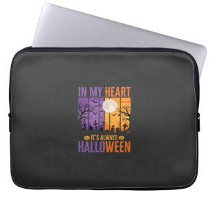 Housse Pour Ordinateur Portable Halloween dans mon cœur cimetière effrayant