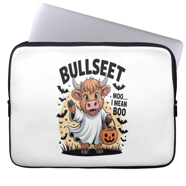 Housse Pour Ordinateur Portable Halloween drôle de vache (Devant)