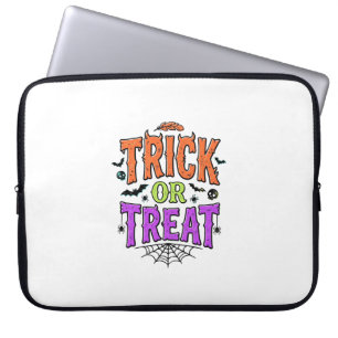 Housse Pour Ordinateur Portable Halloween Friandise Drôle Toile d'araignée Rétro_1
