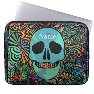 Housse Pour Ordinateur Portable Halloween Hippie Skull Thunder_cove
