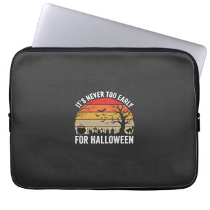 Housse Pour Ordinateur Portable Halloween Jamais Trop Tôt Vintage Coucher de solei
