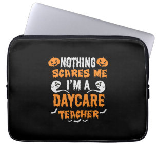 Housse Pour Ordinateur Portable Halloween Nothing Scares Me Birthday