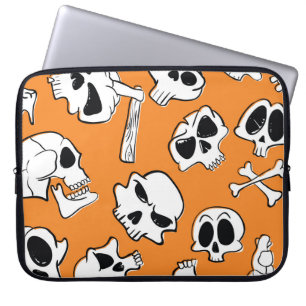 Housse Pour Ordinateur Portable Halloween Skulls Bones DoodMotif