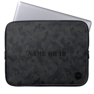 Housse Pour Ordinateur Portable HAMbyWG - Camouflage en noir