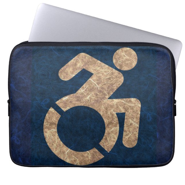 Housse Pour Ordinateur Portable Handicap Texté (Devant)