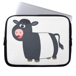 Housse Pour Ordinateur Portable Happy Cartoon Belted Galloway Laptop Sleeve