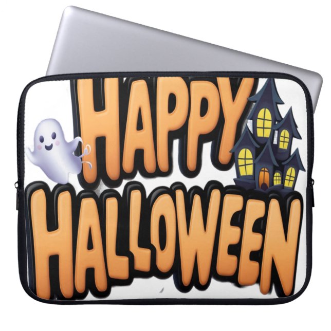 Housse Pour Ordinateur Portable Happy Halloween  (Devant)