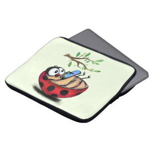 Housse Pour Ordinateur Portable Happy Little Ladybug avec téléphone - Dessin de de