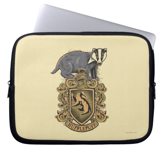 Housse Pour Ordinateur Portable Harry Potter | Cimier de Hufflepuff avec Badger (Devant)