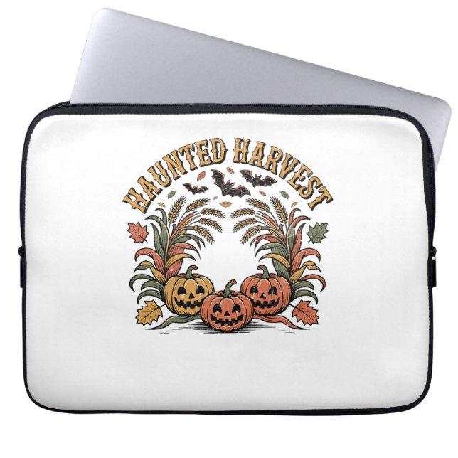 Housse Pour Ordinateur Portable Hauné Harvest Retro Halloween Citrouille (Devant)