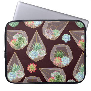 Housse Pour Ordinateur Portable Haute précision succulent et cactus sans couture