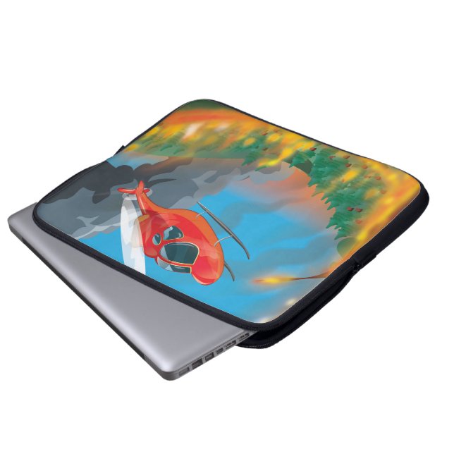 Housse Pour Ordinateur Portable Hélicoptère de secours (Devant bas)