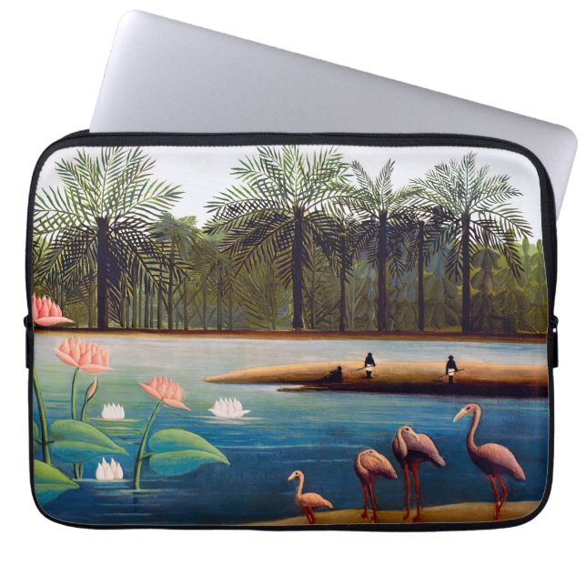 Housse Pour Ordinateur Portable Henri Rousseau - Les Flamants roses (Devant)