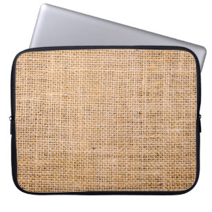 Housse Pour Ordinateur Portable Hessian sackcloth burlap woven texture background,