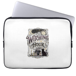 Housse Pour Ordinateur Portable Heure de sorcière Gravure vintage Dessin de sorciè