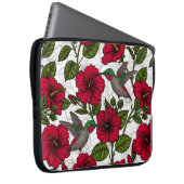 Housse Pour Ordinateur Portable Hibiscus et colibris (Devant droit)