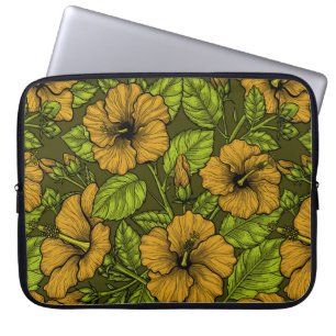 Housse Pour Ordinateur Portable hibiscus jaune