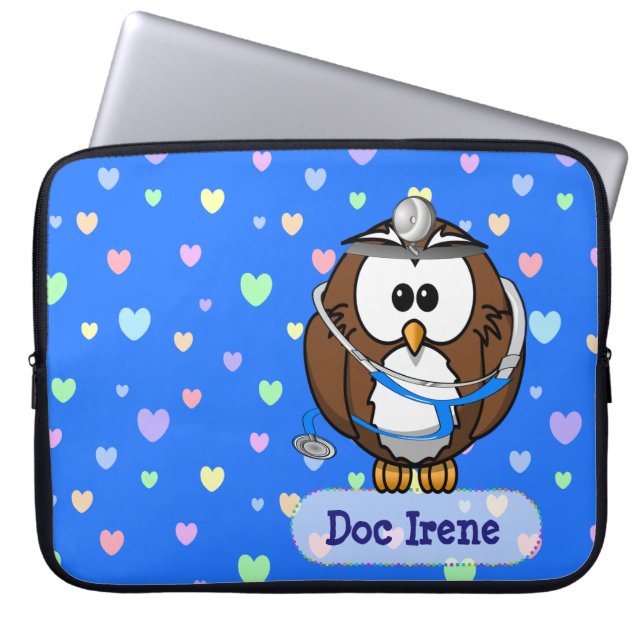Housse Pour Ordinateur Portable hibou doc pageur (Devant)