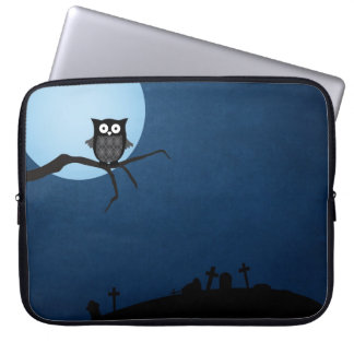 Housse Pour Ordinateur Portable Hibou éffrayant de Halloween