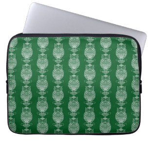 Housse Pour Ordinateur Portable Hibou (vert foncé) - Housse d'ordinateur portable