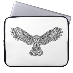 Housse Pour Ordinateur Portable Hibou Zendoodle de vol