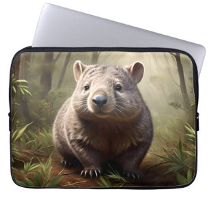 Housse Pour Ordinateur Portable "Hidden in the Bush : An Aussie Wombat in the Wild