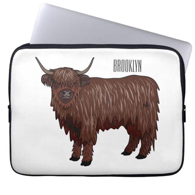 Housse Pour Ordinateur Portable Highland cow (Devant)