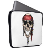Housse Pour Ordinateur Portable Hippy Jolly roger Skull  (Devant droit)