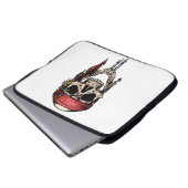 Housse Pour Ordinateur Portable Hippy Jolly roger Skull  (Devant bas)