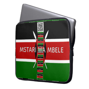 Housse Pour Ordinateur Portable Histoire du Kenya Mstari wa Mbele Première Ligne Q