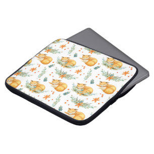 Housse Pour Ordinateur Portable Hiver Cottagecore Sleeping Fox Ordinateur Portable