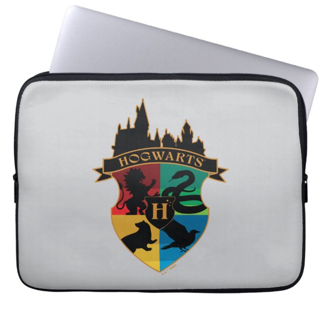 Housse Pour Ordinateur Portable HoGWARTS™ Castle Crest House Insigne de fierté (Devant)