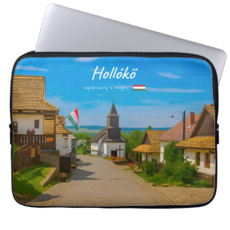 Housse Pour Ordinateur Portable Hollókő, Hongrie - Rue du village historique