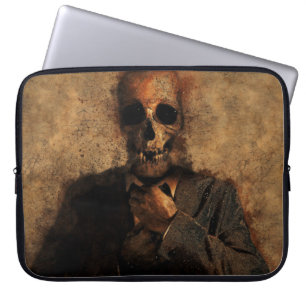 Housse Pour Ordinateur Portable Homme crâne arrière - plan texture mort