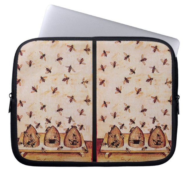 HOUSSE POUR ORDINATEUR PORTABLE HONEY BEE, BEEKEEPER (Devant)