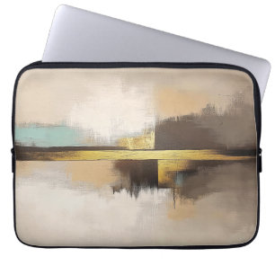 Housse Pour Ordinateur Portable Horizon Doré – Paysage Abstrait Minimaliste