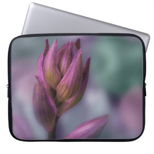 Housse Pour Ordinateur Portable Hosta Flower Buple Violet Et Vert