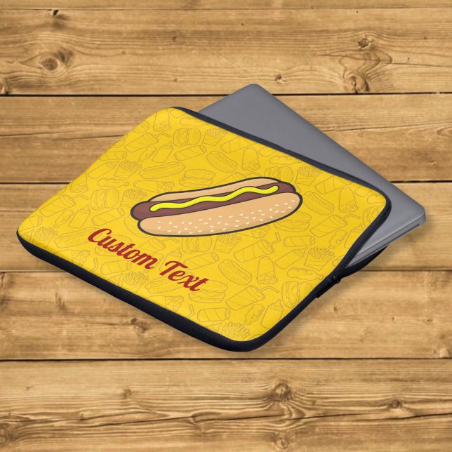 Housse pour ordinateur portable Hotdog (Créateur téléchargé)