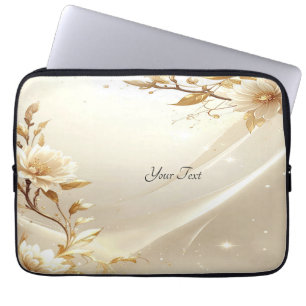 Housse Pour Ordinateur Portable Housse d'ordinateur portable Fleurs Blanches et Do