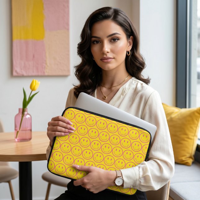 Housse Pour Ordinateur Portable Housse d'ordinateur portable Happy (Créateur téléchargé)