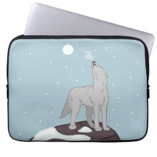 Housse Pour Ordinateur Portable Howling Arctic Wolf
